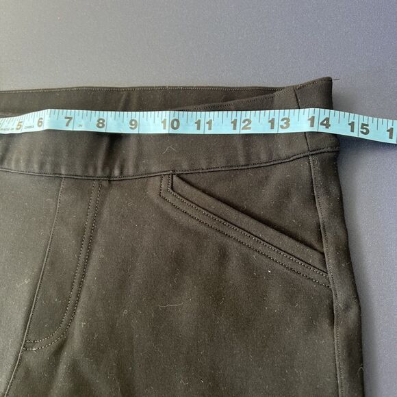 Spanx Womens Black Faux Pockets Capri Cropped Pull On Legging Pants M/PT - Picture 5 of 12